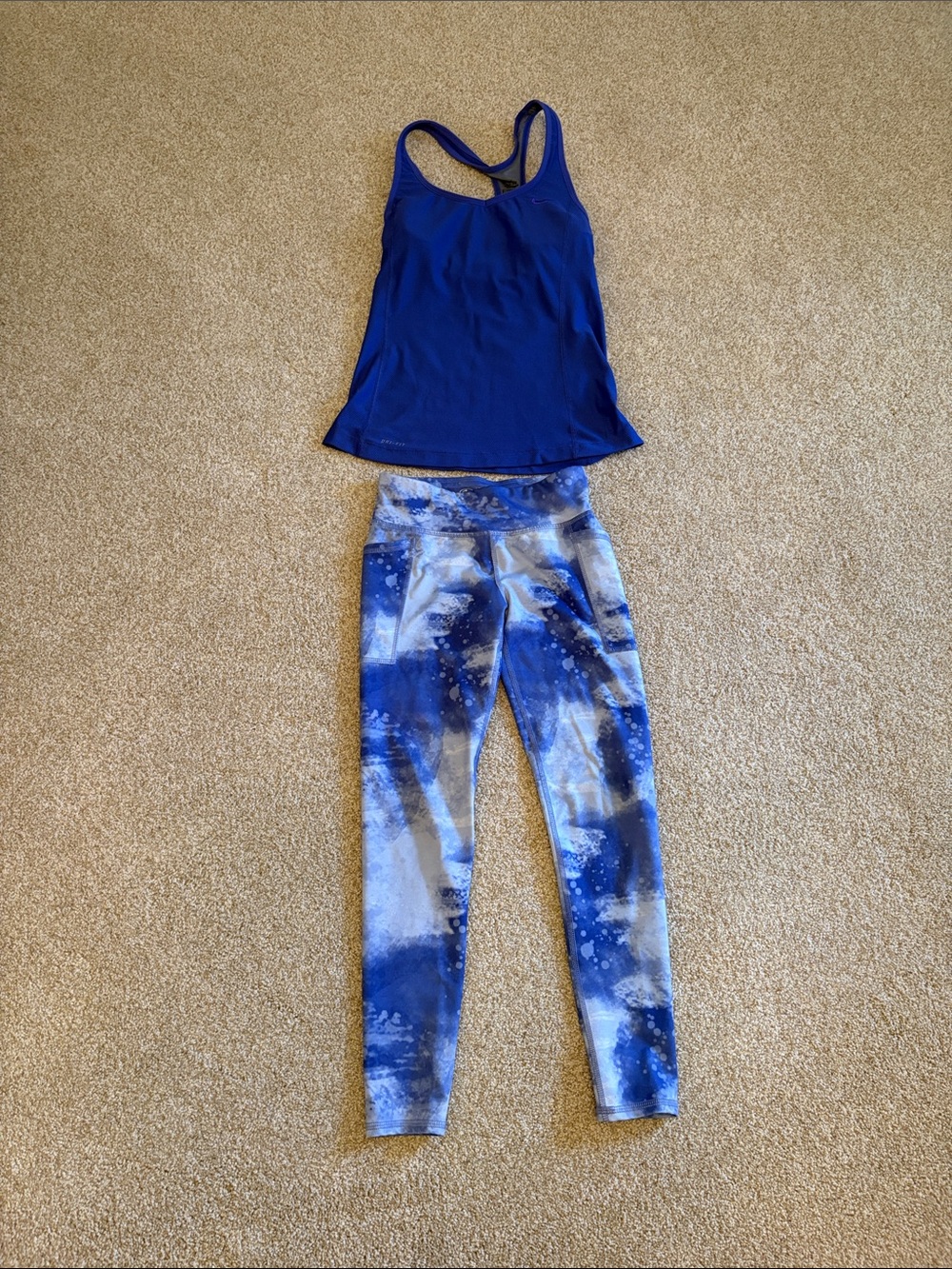 Purple Printed Women’s workout set size XS